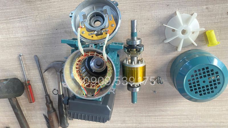 Cấu tạo bên trong của động cơ điện 1 pha