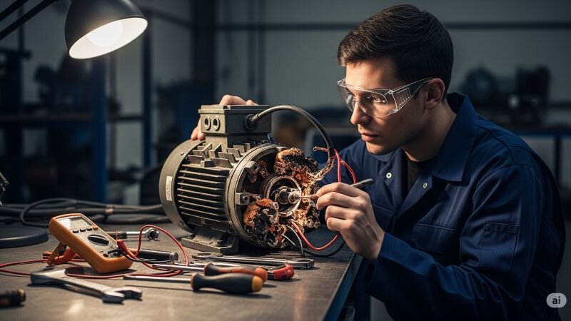 Các nguyên nhân phổ biến gây cháy motor 3 pha