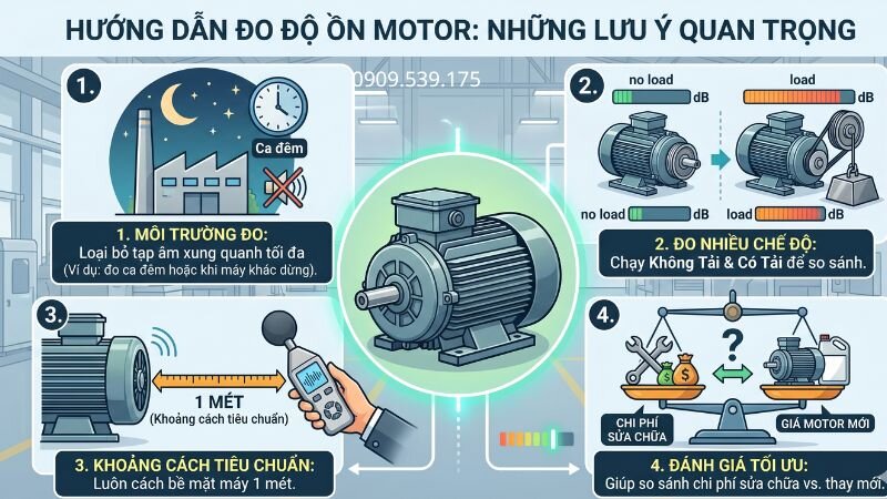 Hướng dẫn đo độ ồn của motor